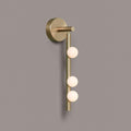 Brass Glass Tube Wall Light - 3 Heads Size: Dia 12cm x... Brass, Hardwired Wall Sconce, 3 Heads Size: Dia 12cm x H