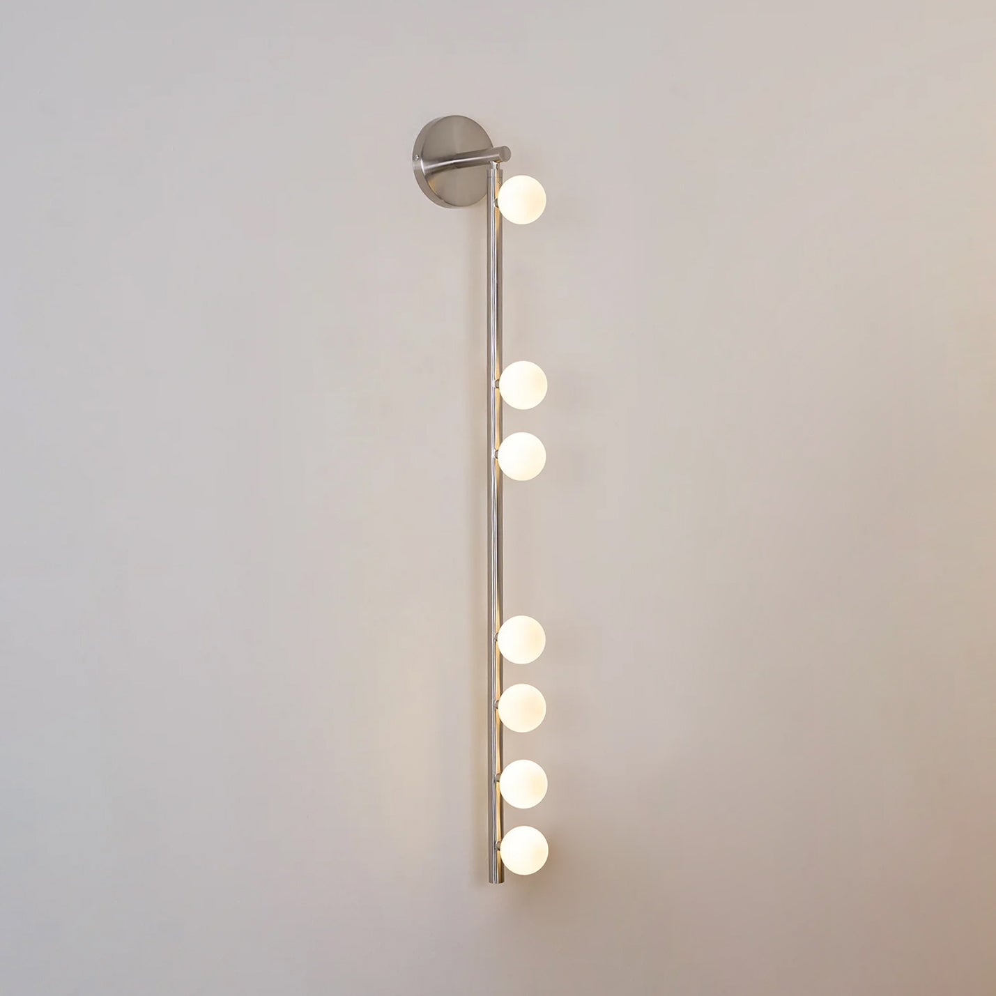 Brass Glass Tube Wall Light - 7 Heads A Φ 4.7 x H 39.4 Brass, Hardwired Wall Sconce, detail 83