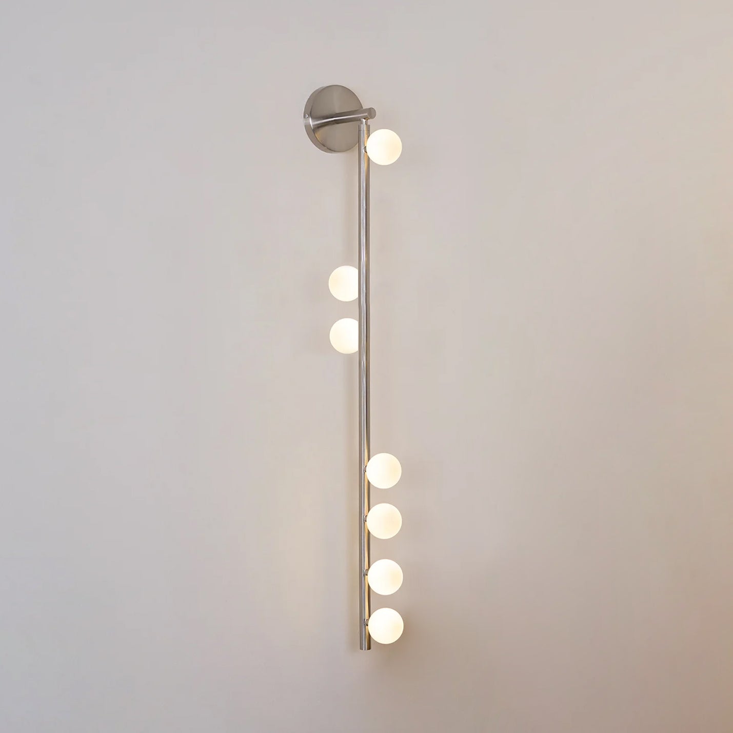 Brass Glass Tube Wall Light - 7 Heads A Φ 4.7 x H 39.4 Brass, Hardwired Wall Sconce, detail 82