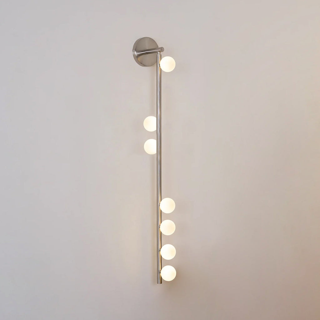 Brass Glass Tube Wall Light - 3 Heads Size: Dia 12cm x... Brass, Hardwired Wall Sconce, detail 82