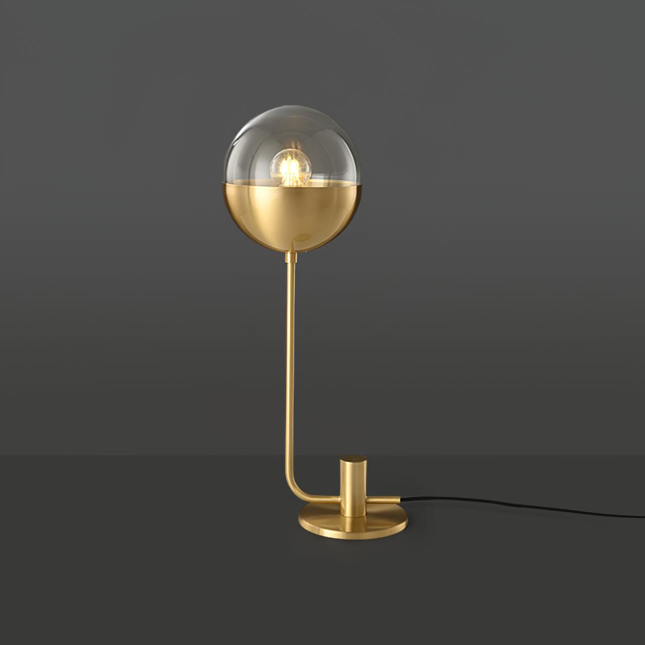 Brass Globular Table Light, Bedside Table Lamp, detail 5