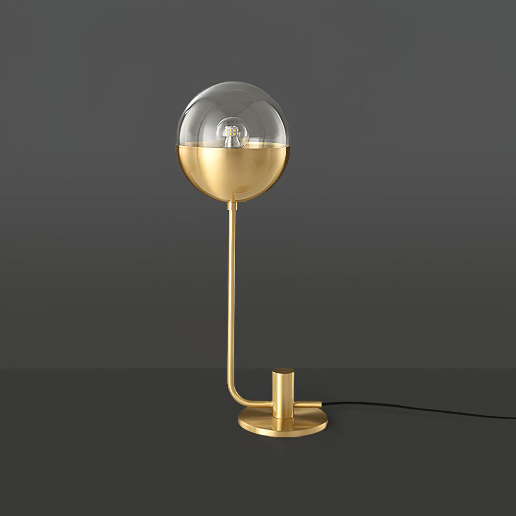 Brass Globular Table Light, Bedside Table Lamp, detail 8