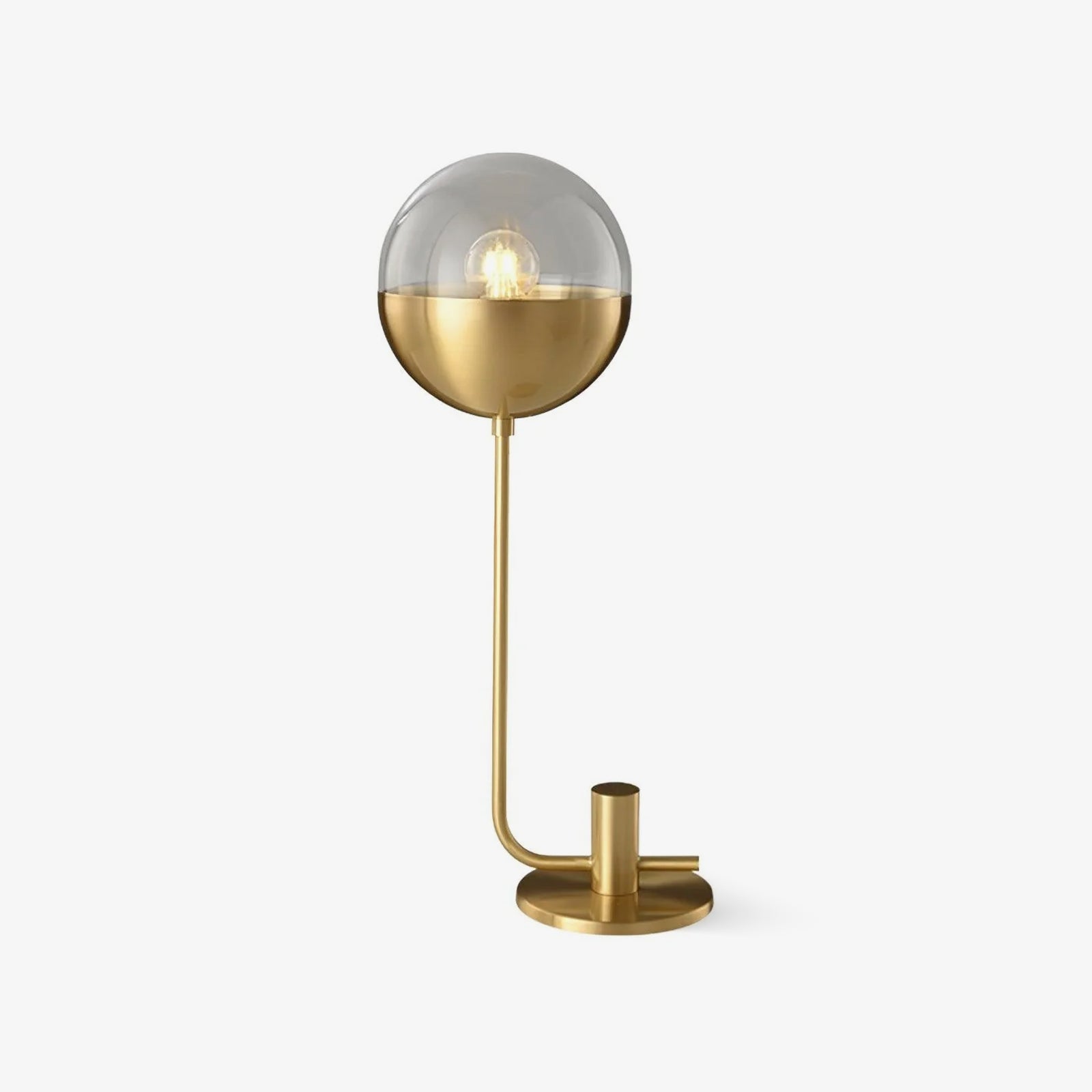 Brass Globular Table Light, Bedside Table Lamp, detail 2