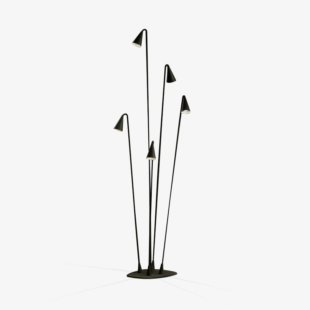 Bellflower Exterior Floor Light, Outdoor Wall Light, Aluminum, ∅ 5.1″ x H 39.4″