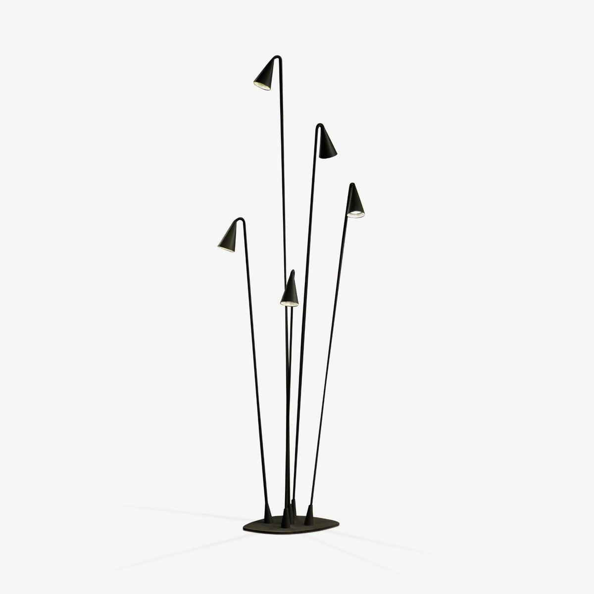 Bellflower Exterior Floor Light, Outdoor Wall Light, Aluminum, ∅ 5.1″ x H 39.4″