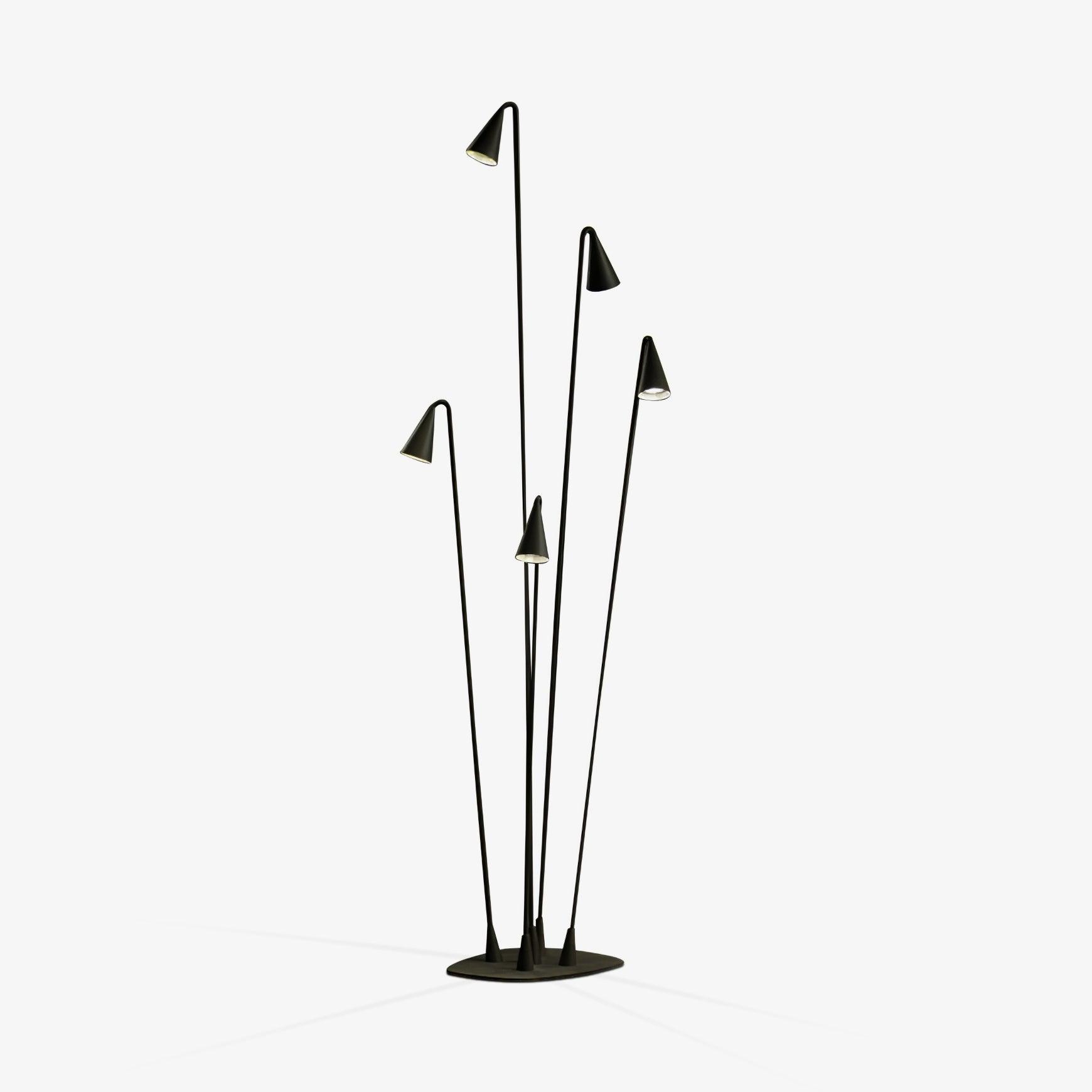 Bellflower Exterior Floor Light, Outdoor Wall Light, Aluminum, ∅ 5.1″ x H 39.4″