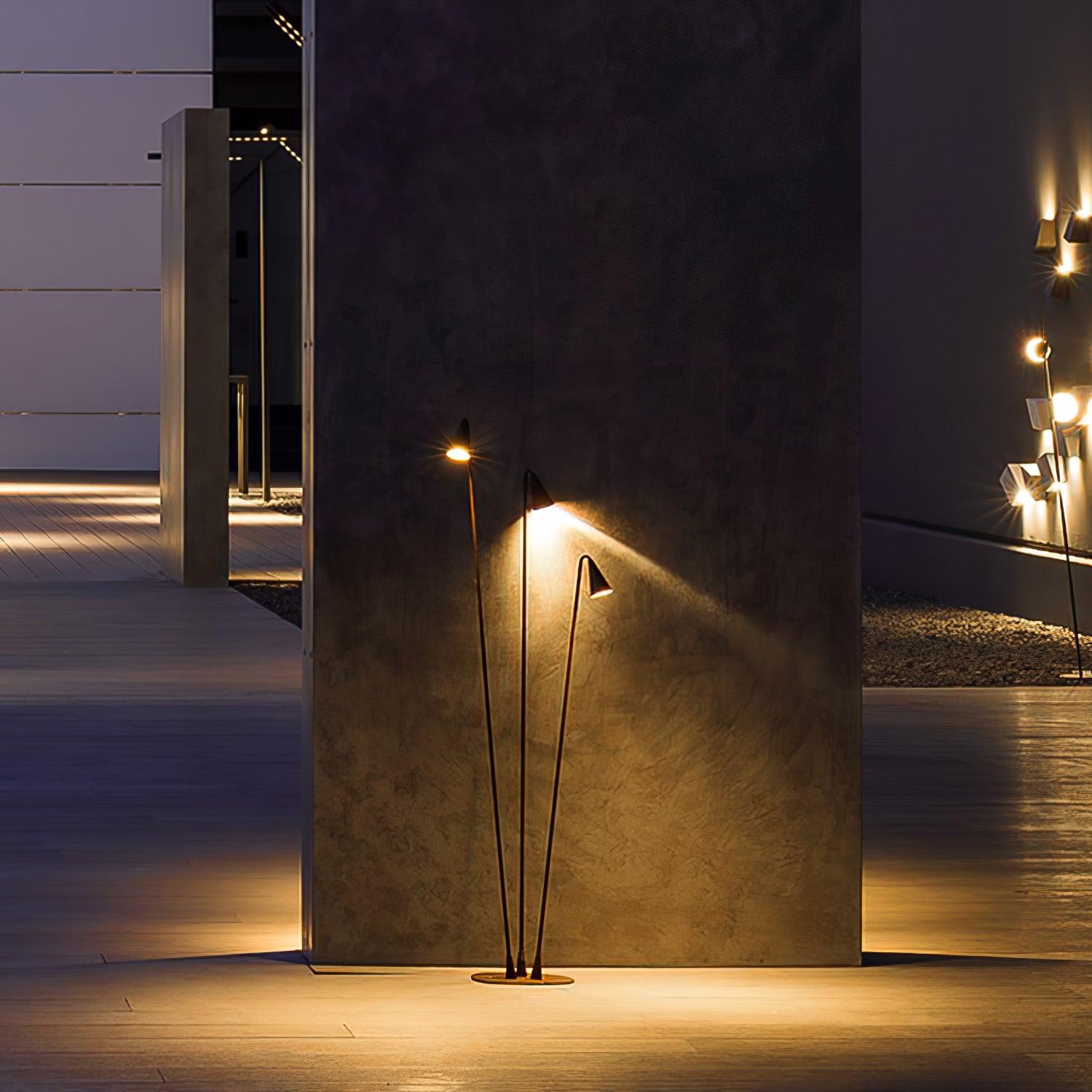 Bellflower Exterior Floor Light, Outdoor Wall Light, detail 3