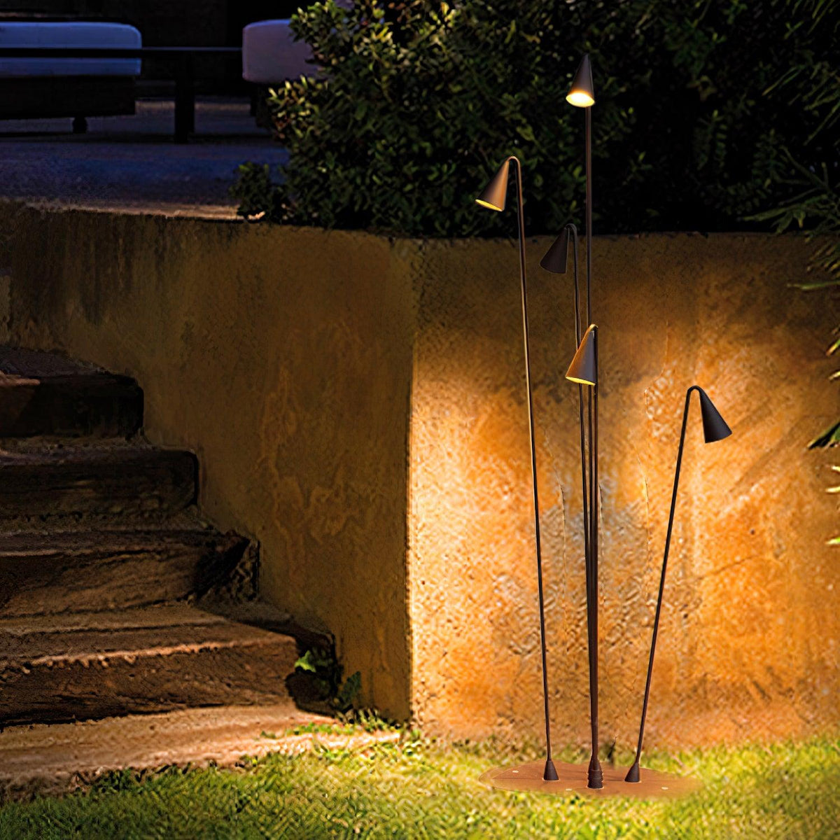 Bellflower Exterior Floor Light, Outdoor Wall Light, detail 2