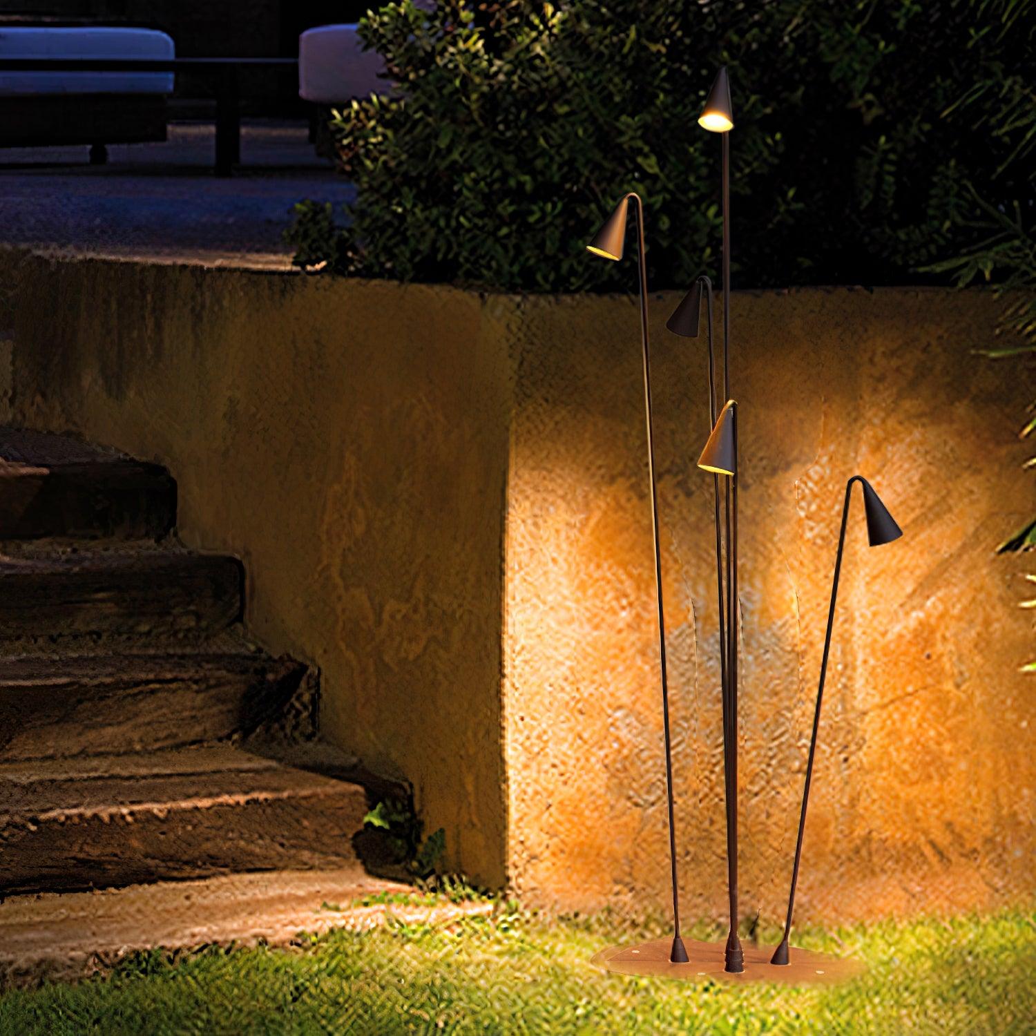 Bellflower Exterior Floor Light, Outdoor Wall Light, detail 2