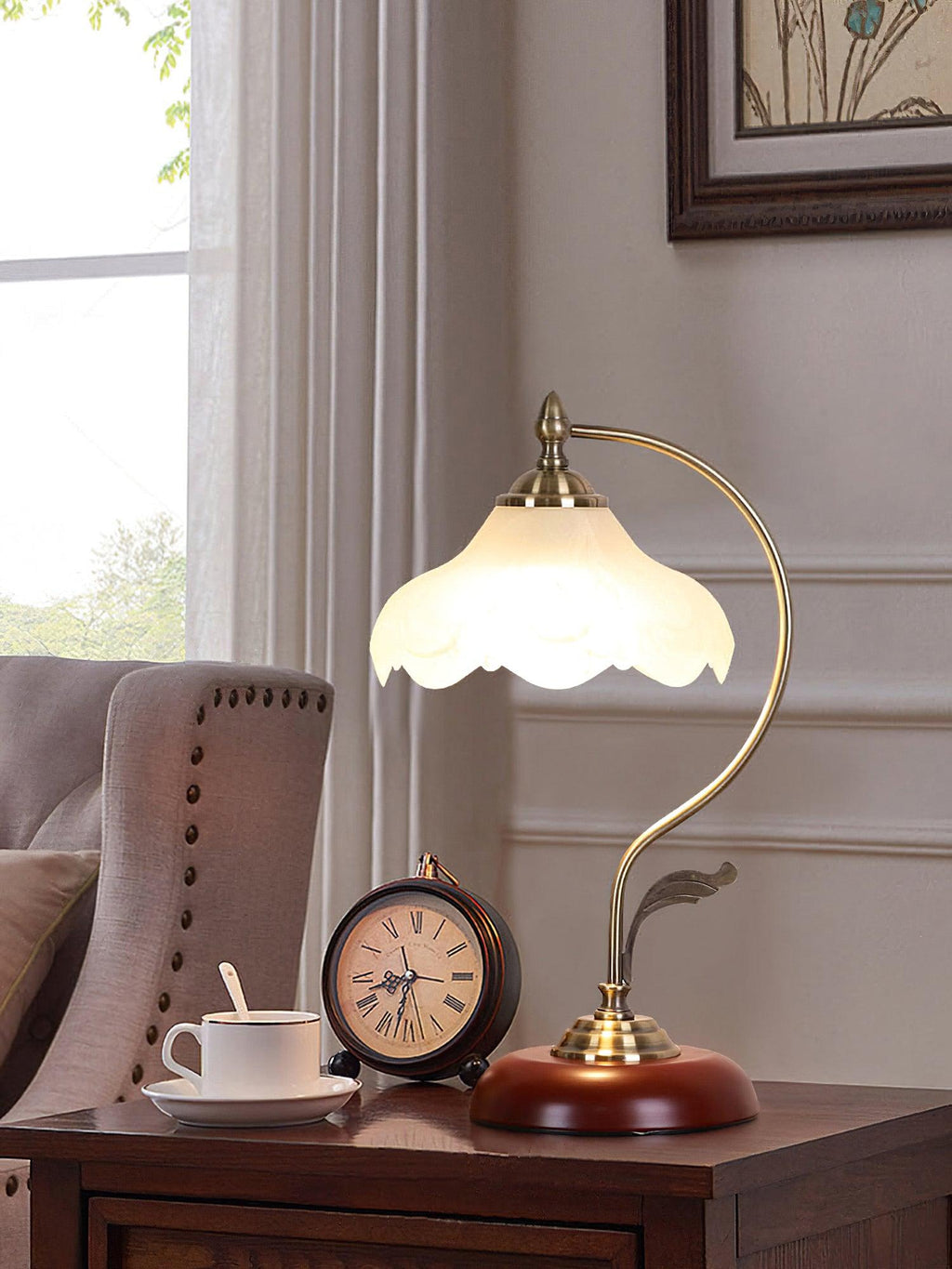 Retro Flower Table Light, Bedside Table Lamp, detail 8