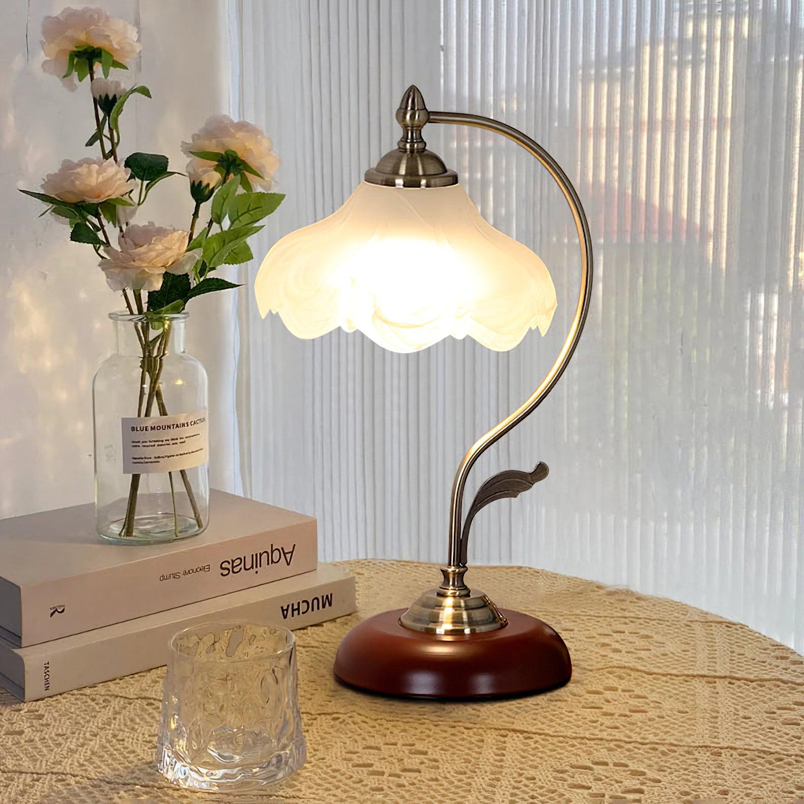 Brown Dome Table Light, Bedside Table Lamp, detail 4