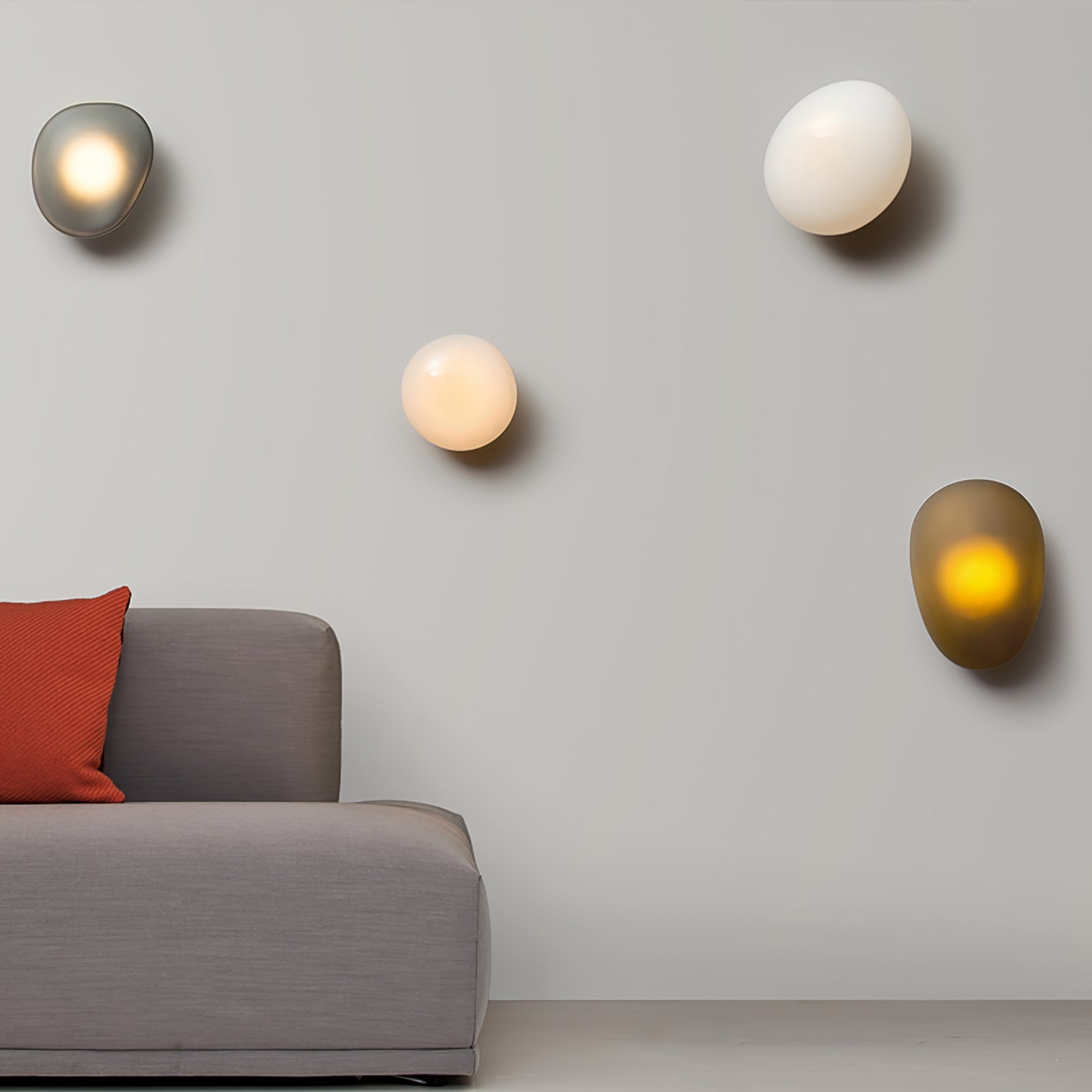 Bubble Glass Wall Light, Hardwired Wall Sconce, detail 3