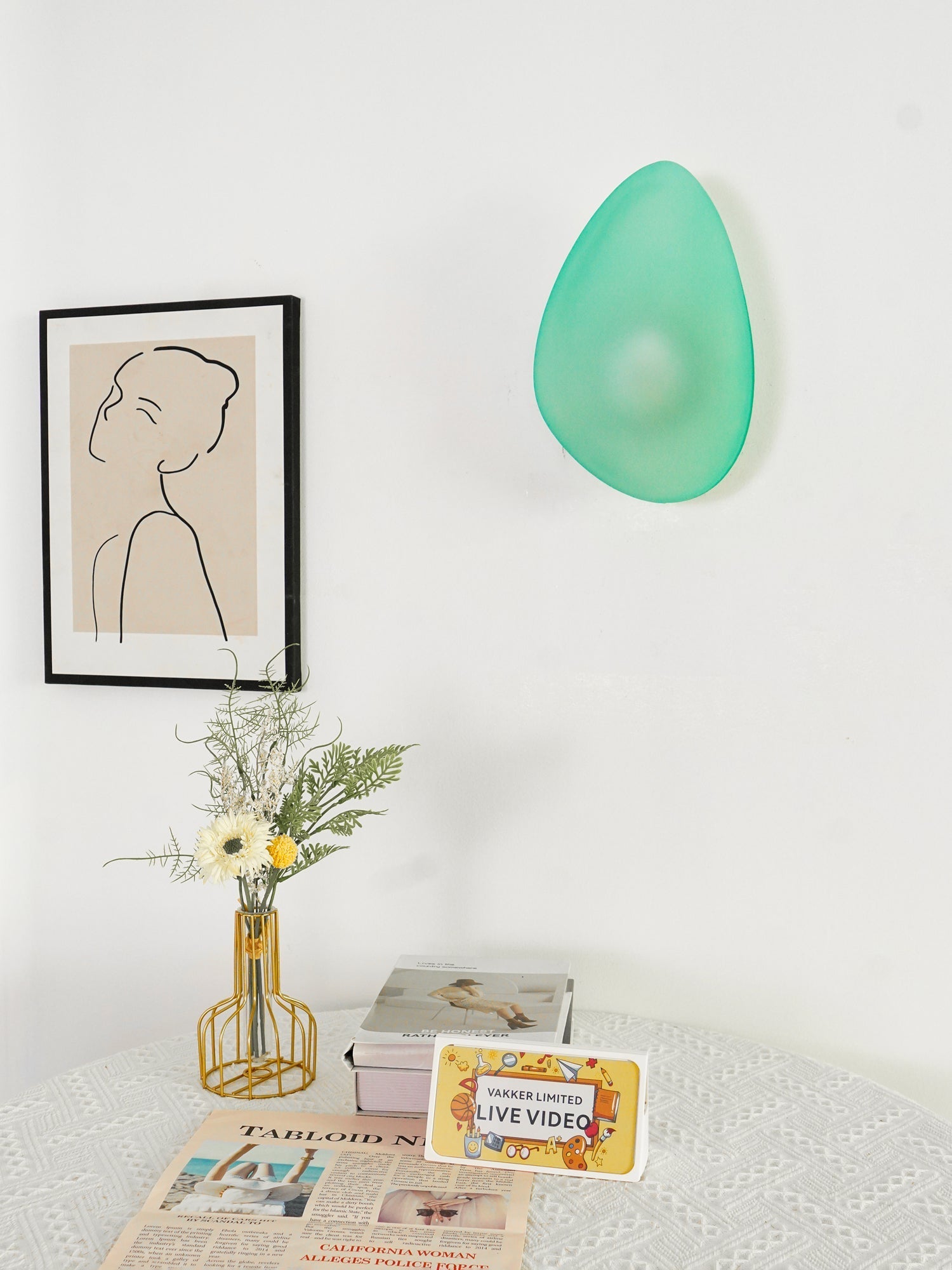 Bubble Glass Wall Light, Hardwired Wall Sconce, detail 45