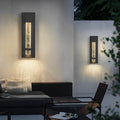 11.8 Inch Waterproof Hardwired Bubbles Glass Exterior Wall Light, Outdoor Wall Light, Aluminum + Stainless Steel, 11.8"