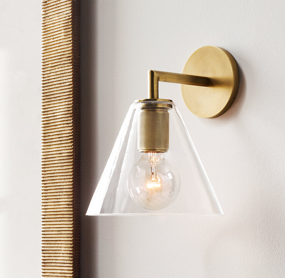 Utilitaire Funnel Shade Wall Light, Bathroom Wall Sconce, detail 13