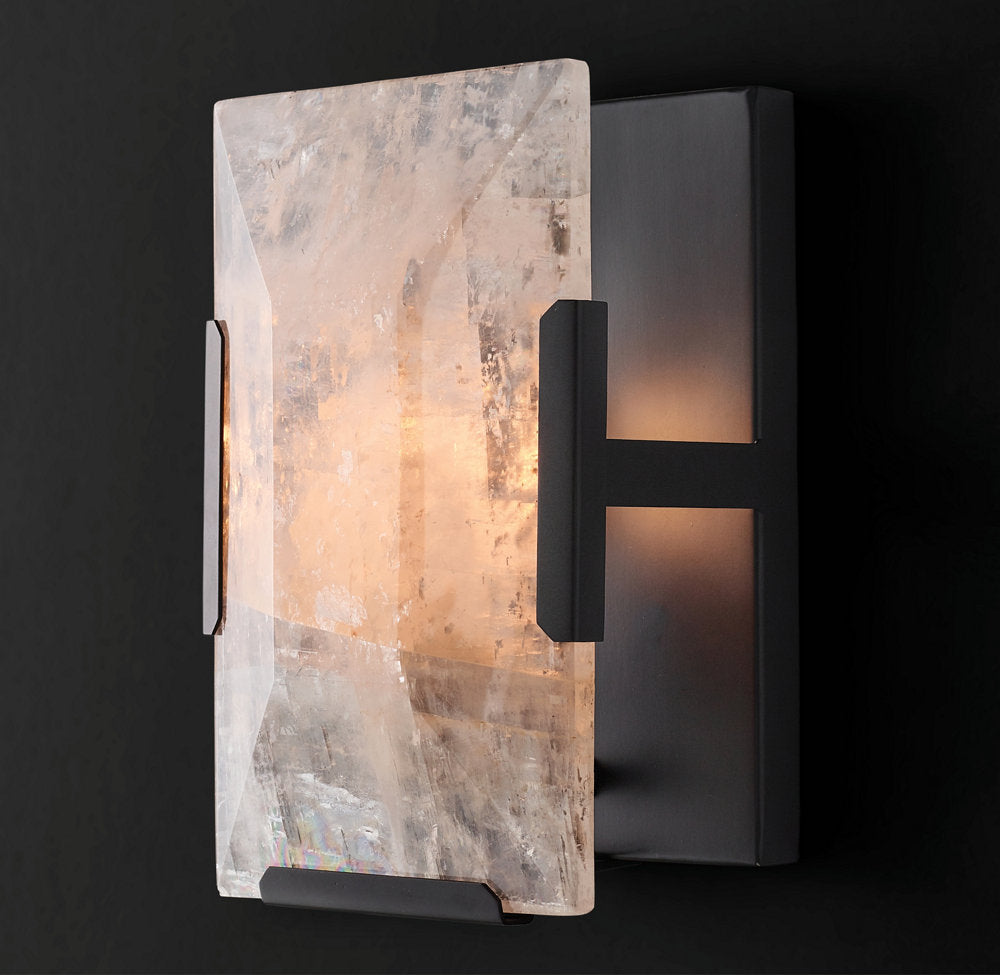 Harlow Calcite Wall Light, Bedroom Wall Sconce, detail 11