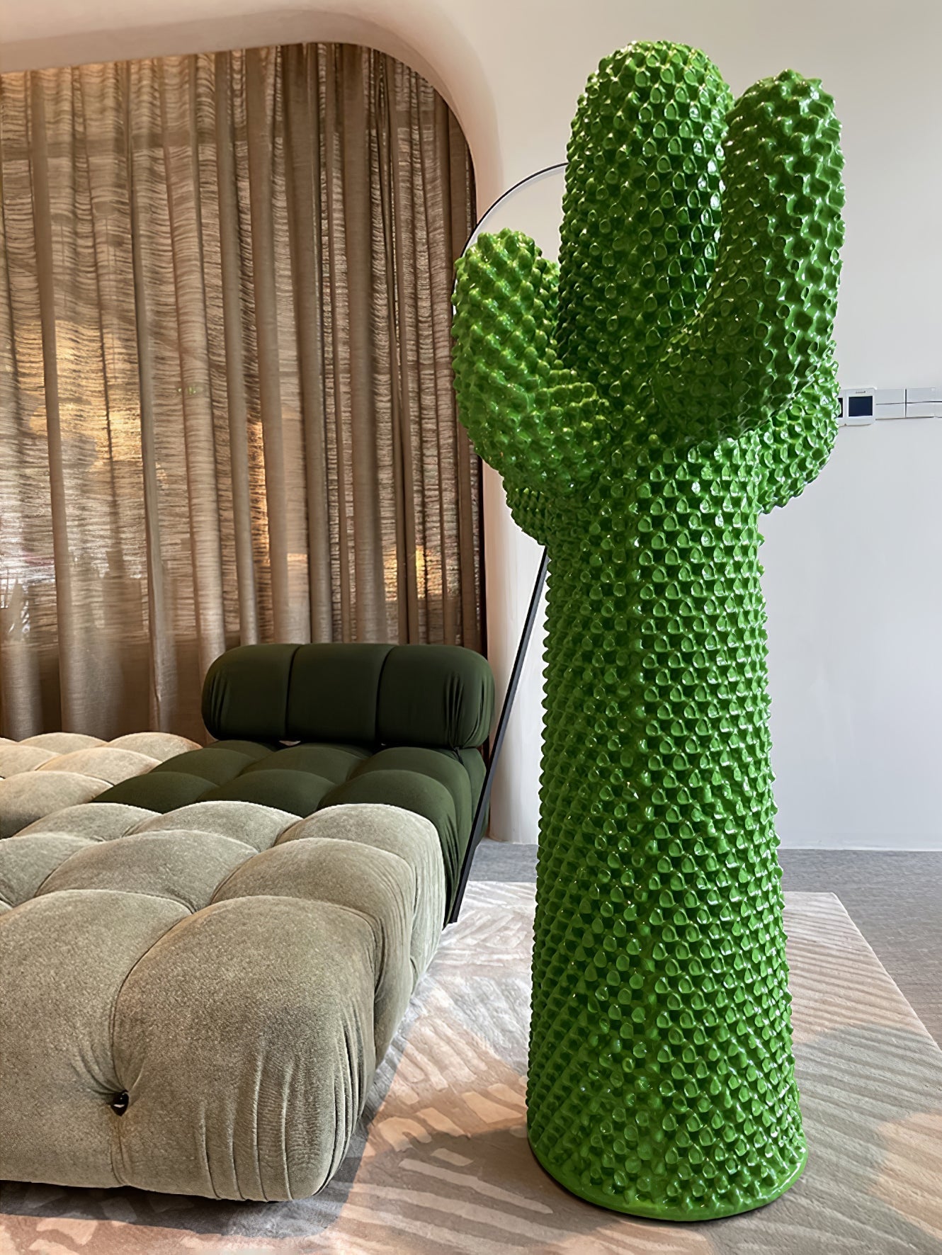 Glass Mello Sculptural Portable Lamp Cactus Coat Rack, Bedside Table Lamp, detail 56