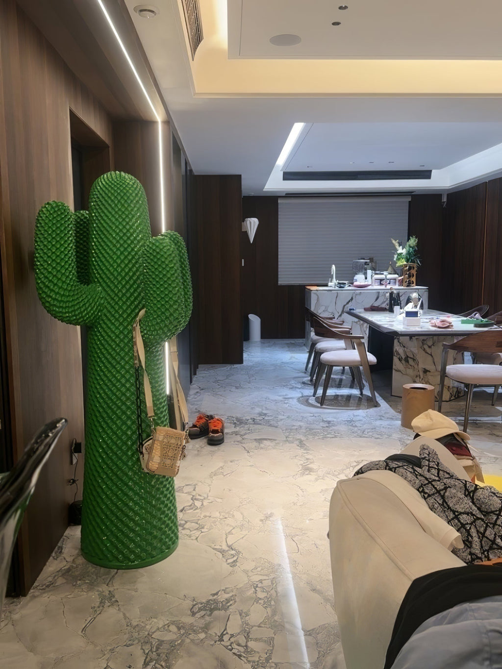 Glass Mello Sculptural Portable Lamp Cactus Coat Rack, Bedside Table Lamp, detail 61