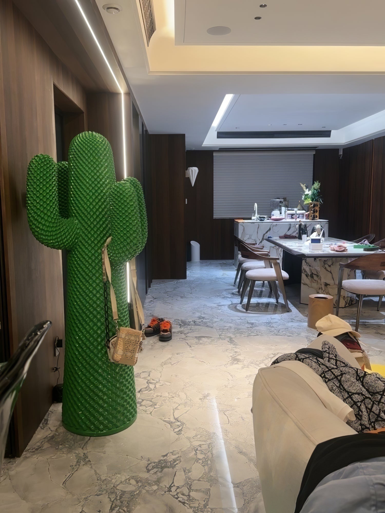 Glass Mello Sculptural Portable Lamp Cactus Coat Rack, Bedside Table Lamp, detail 61