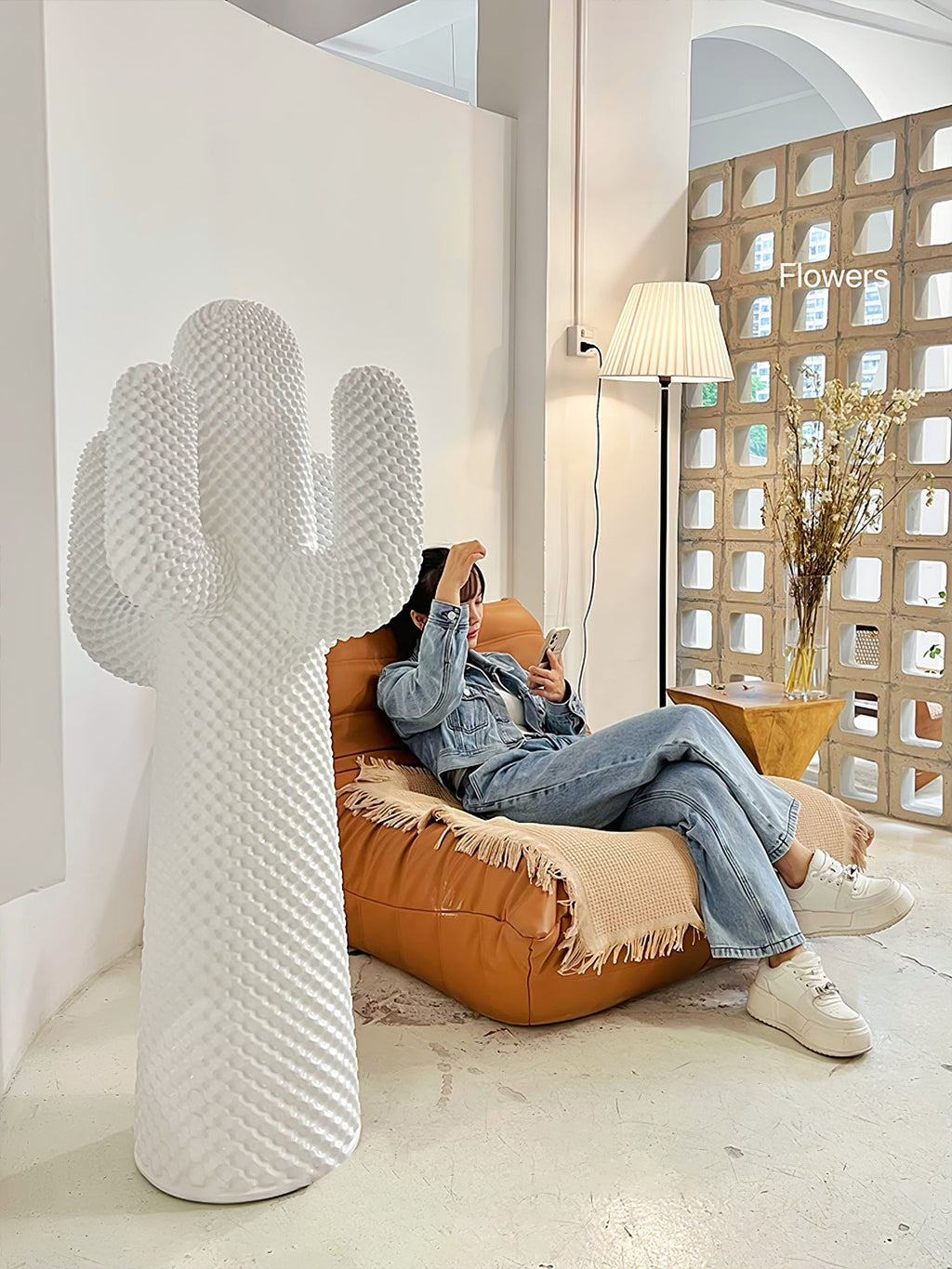 Glass Mello Sculptural Portable Lamp Cactus Coat Rack, Bedside Table Lamp, detail 63