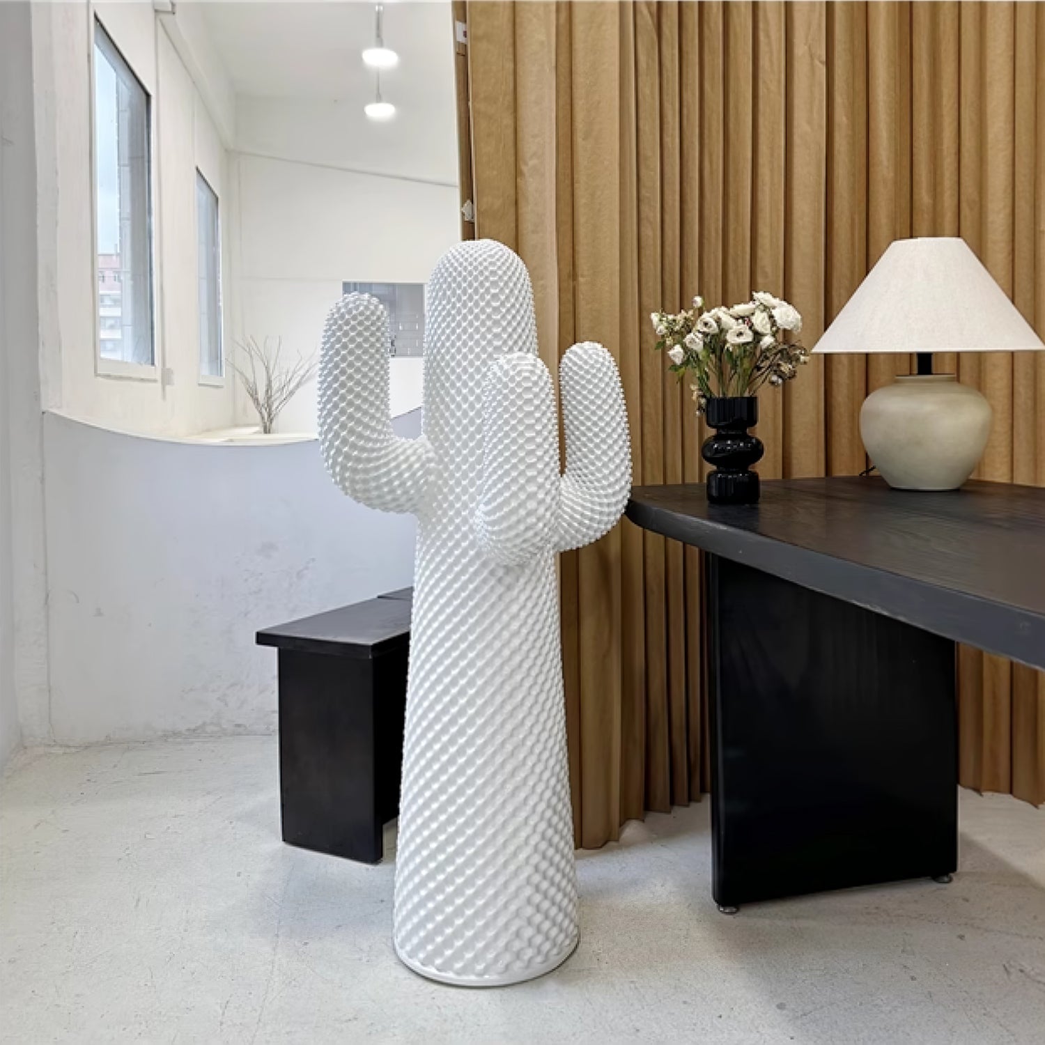 Glass Mello Sculptural Portable Lamp Cactus Coat Rack, Bedside Table Lamp, detail 64