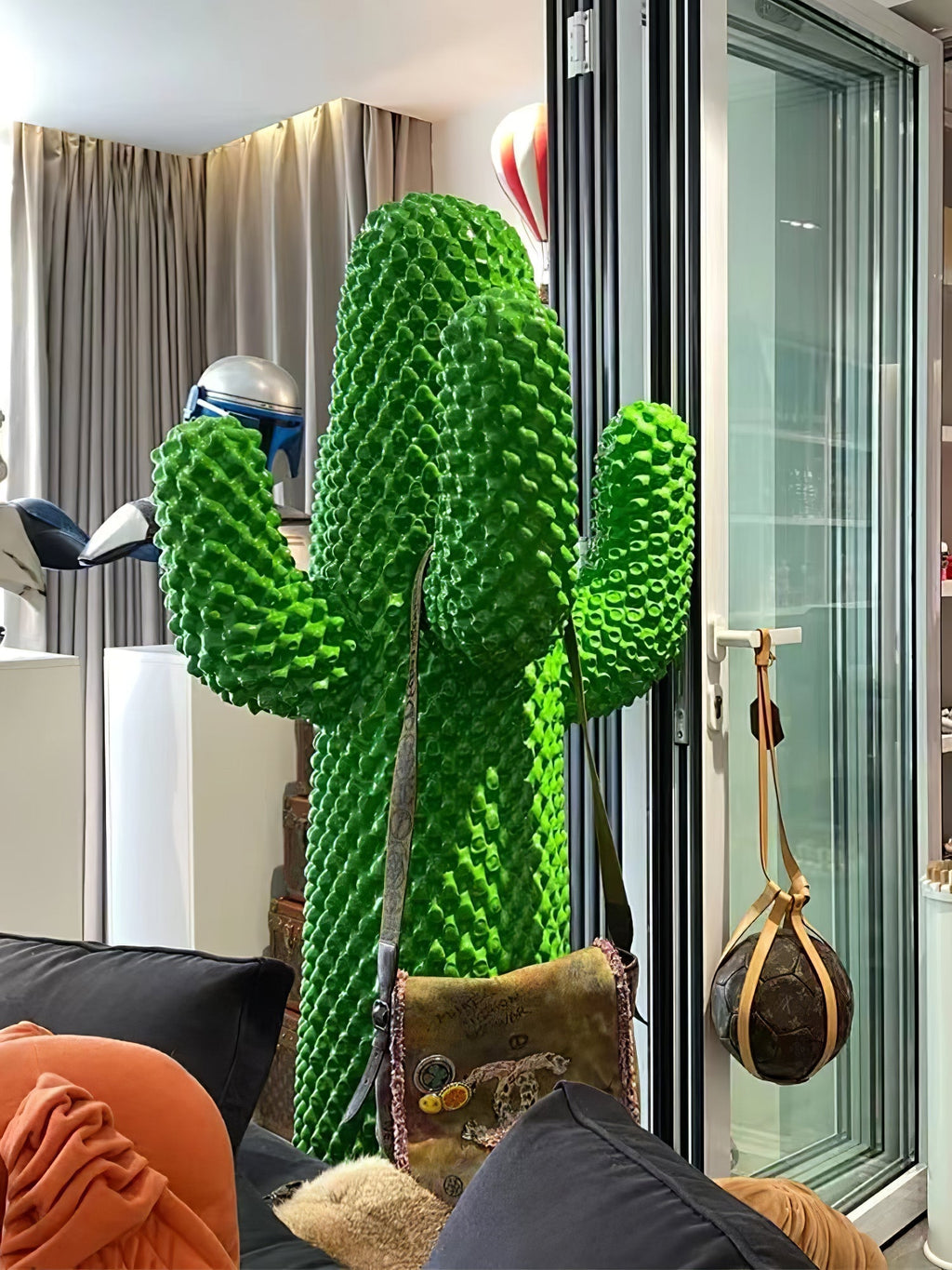 Glass Mello Sculptural Portable Lamp Cactus Coat Rack, Bedside Table Lamp, detail 69
