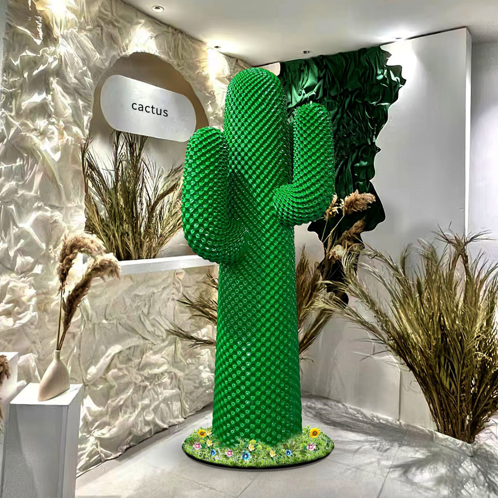 Glass Mello Sculptural Portable Lamp Cactus Coat Rack, Bedside Table Lamp, detail 2