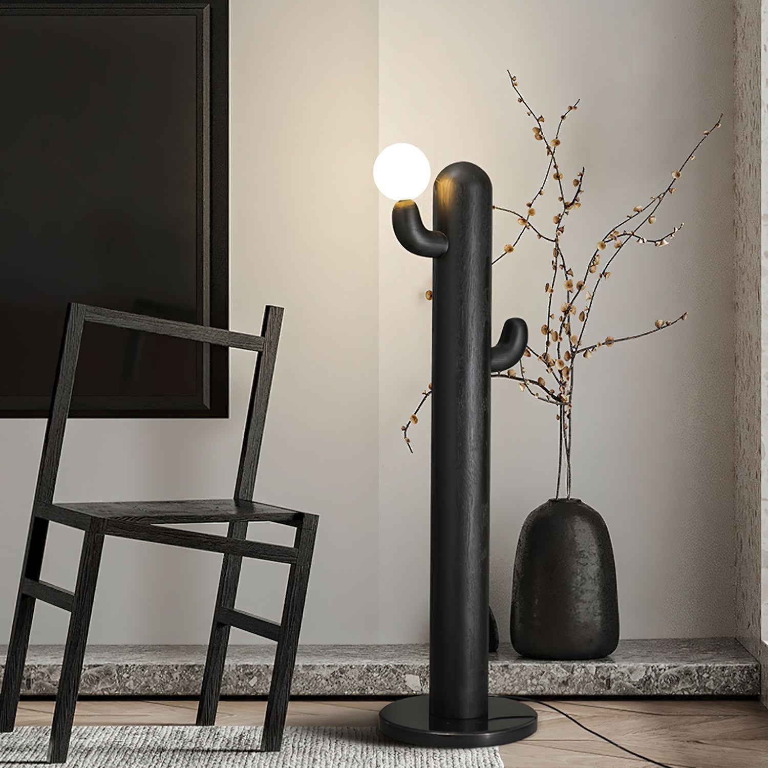 Cactus Wood Floor Light, Floor Lamp, detail 4
