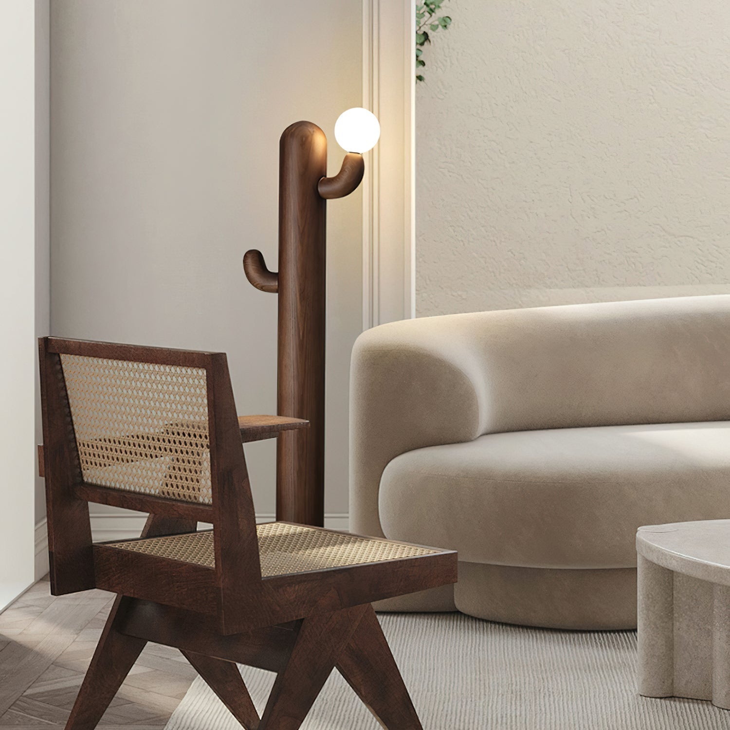Cactus Wood Floor Light, Floor Lamp, detail 12