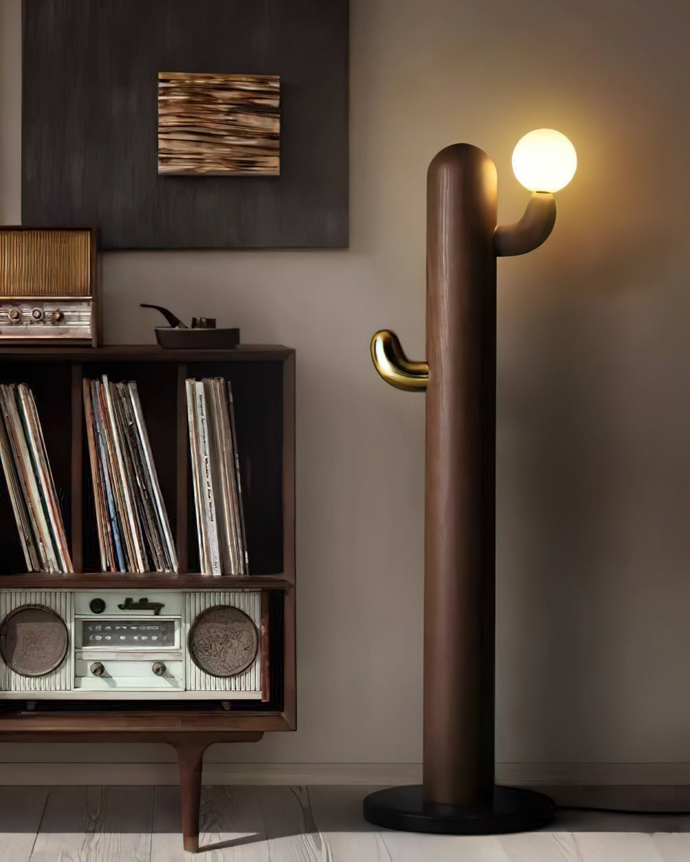 Cactus Wood Floor Light, Floor Lamp, detail 8