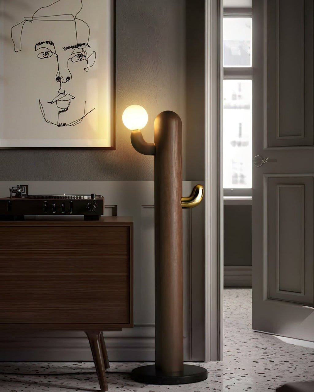 Cactus Wood Floor Light, Floor Lamp, detail 11