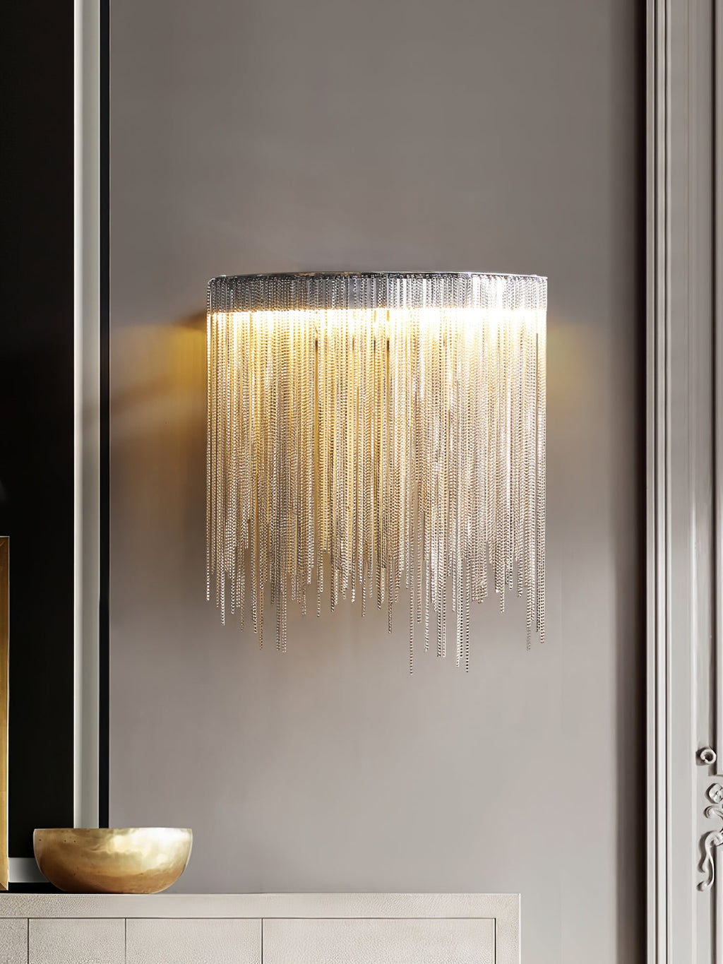 Cadena Tassel Wall Light, Hardwired Wall Sconce, detail 16