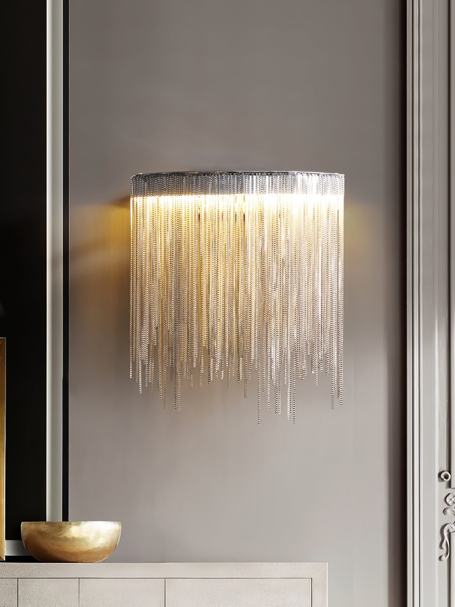 Cadena Tassel Wall Light, Hardwired Wall Sconce, detail 16