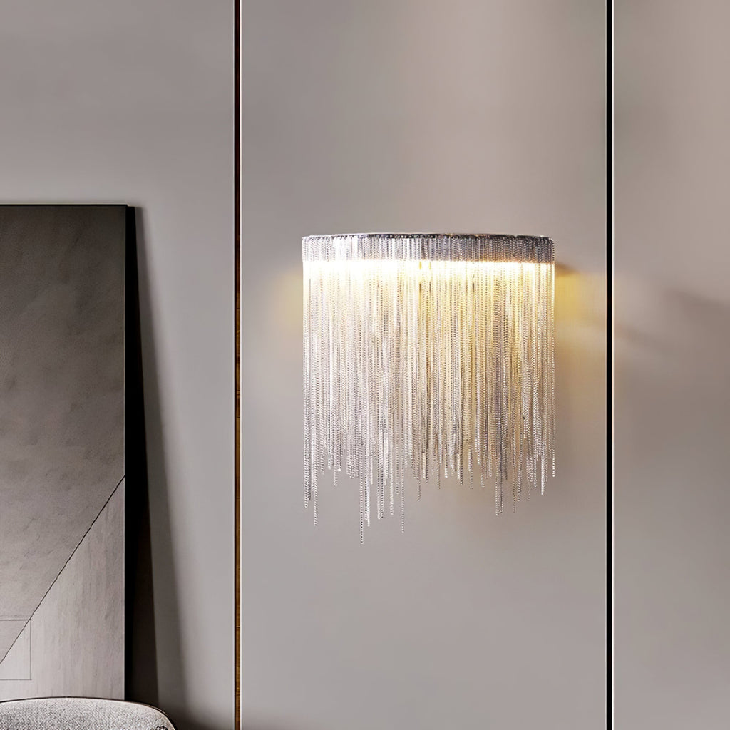 Cadena Tassel Wall Light, Hardwired Wall Sconce, detail 14