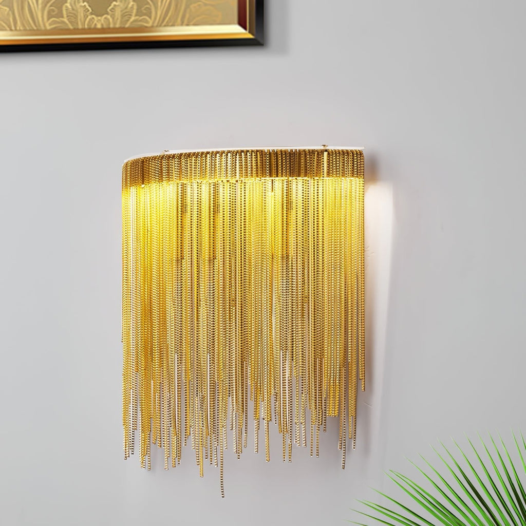 Cadena Tassel Wall Light, Hardwired Wall Sconce, detail 8