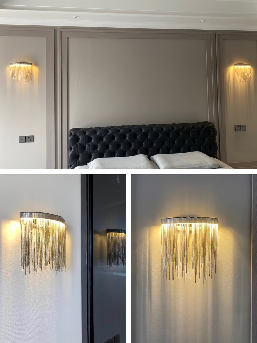 Cadena Tassel Wall Light, Hardwired Wall Sconce, detail 25