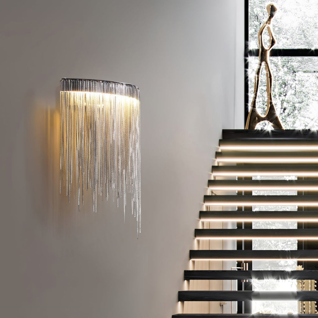 Cadena Tassel Wall Light, Hardwired Wall Sconce, detail 29