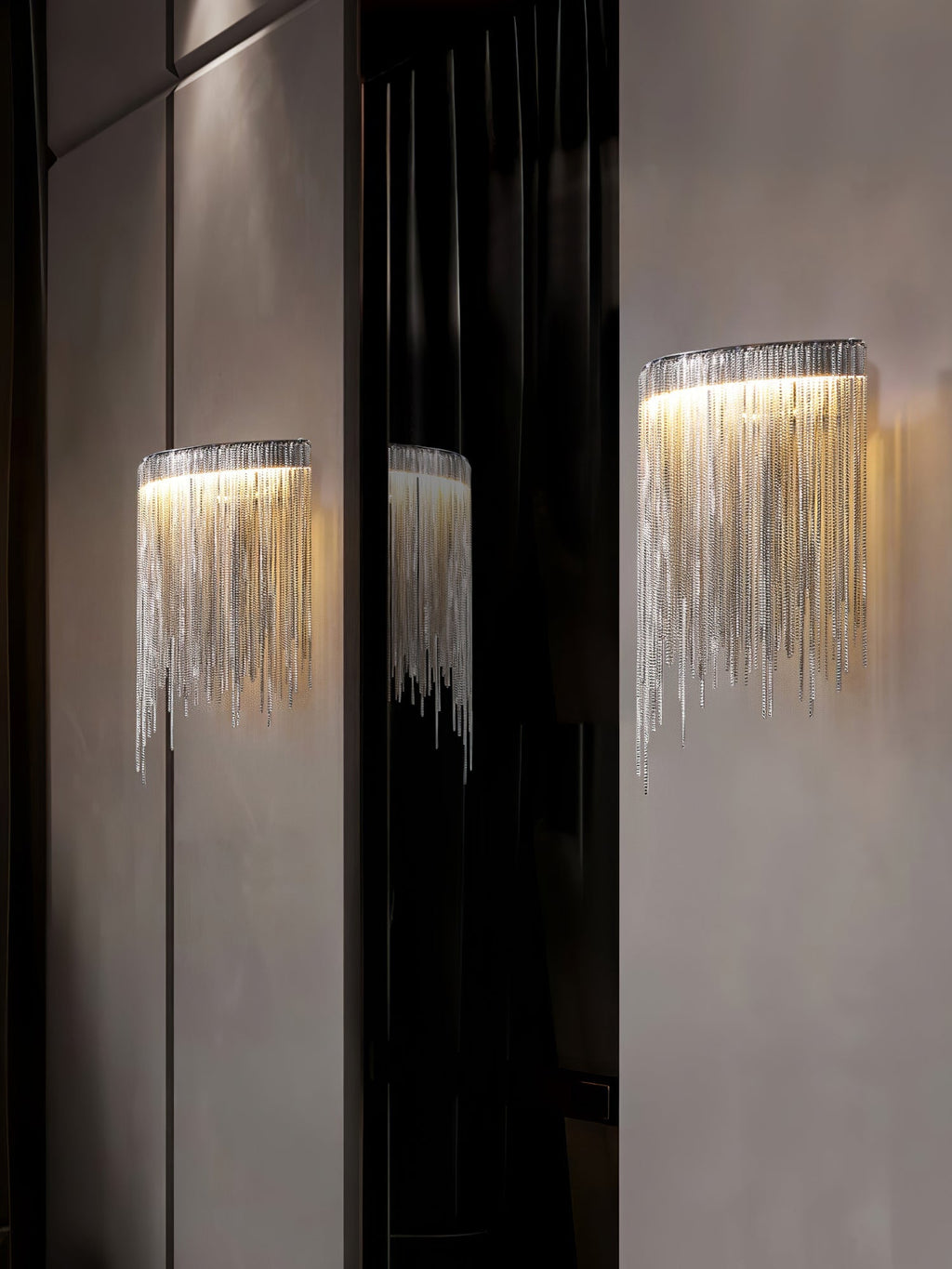 Cadena Tassel Wall Light, Hardwired Wall Sconce, detail 30