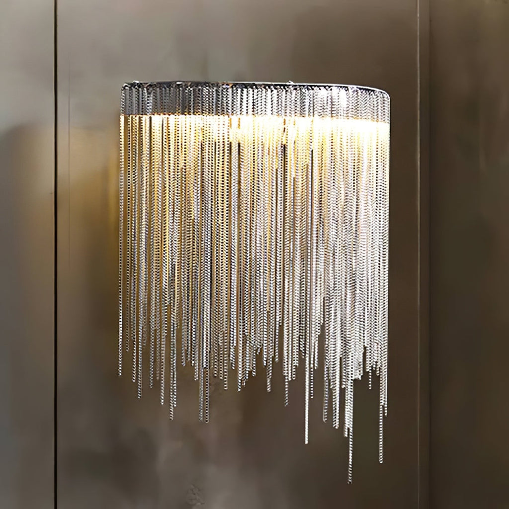 Cadena Tassel Wall Light, Hardwired Wall Sconce, detail 12