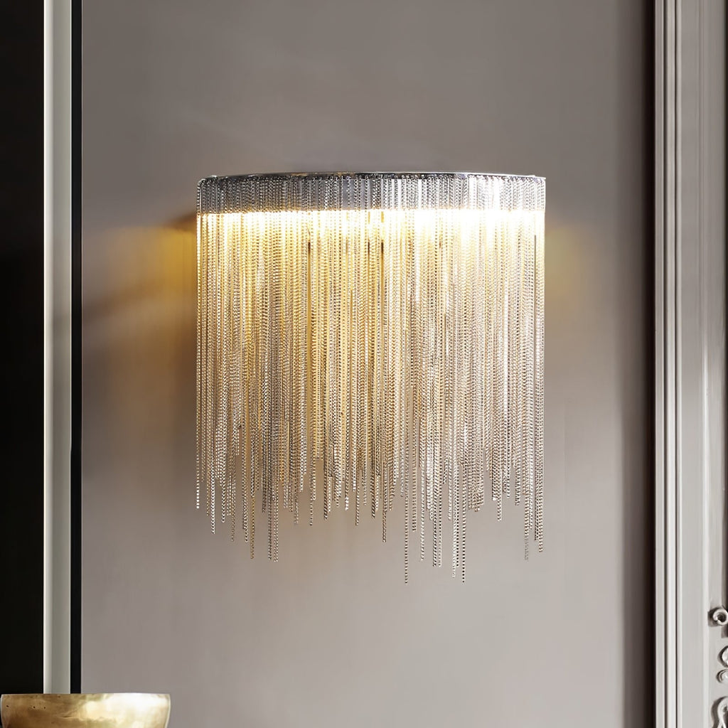 Cadena Tassel Wall Light, Hardwired Wall Sconce, detail 2