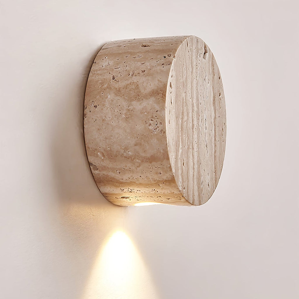 Caelan Travertine Wall Light, Hardwired Wall Sconce, detail 13