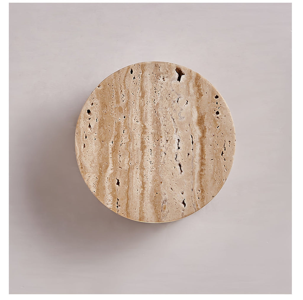 Caelan Travertine Wall Light, Hardwired Wall Sconce, detail 14