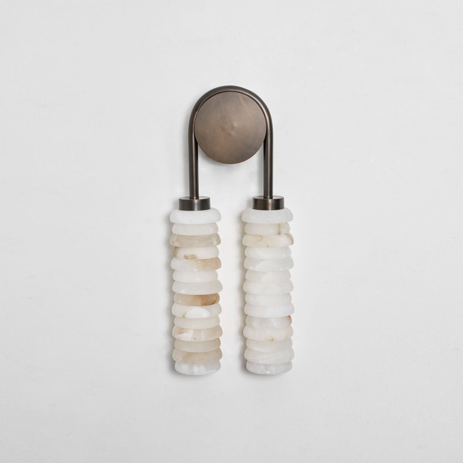 Calla Ribbed Alabaster Wall Light, Hardwired Wall Sconce, detail 65
