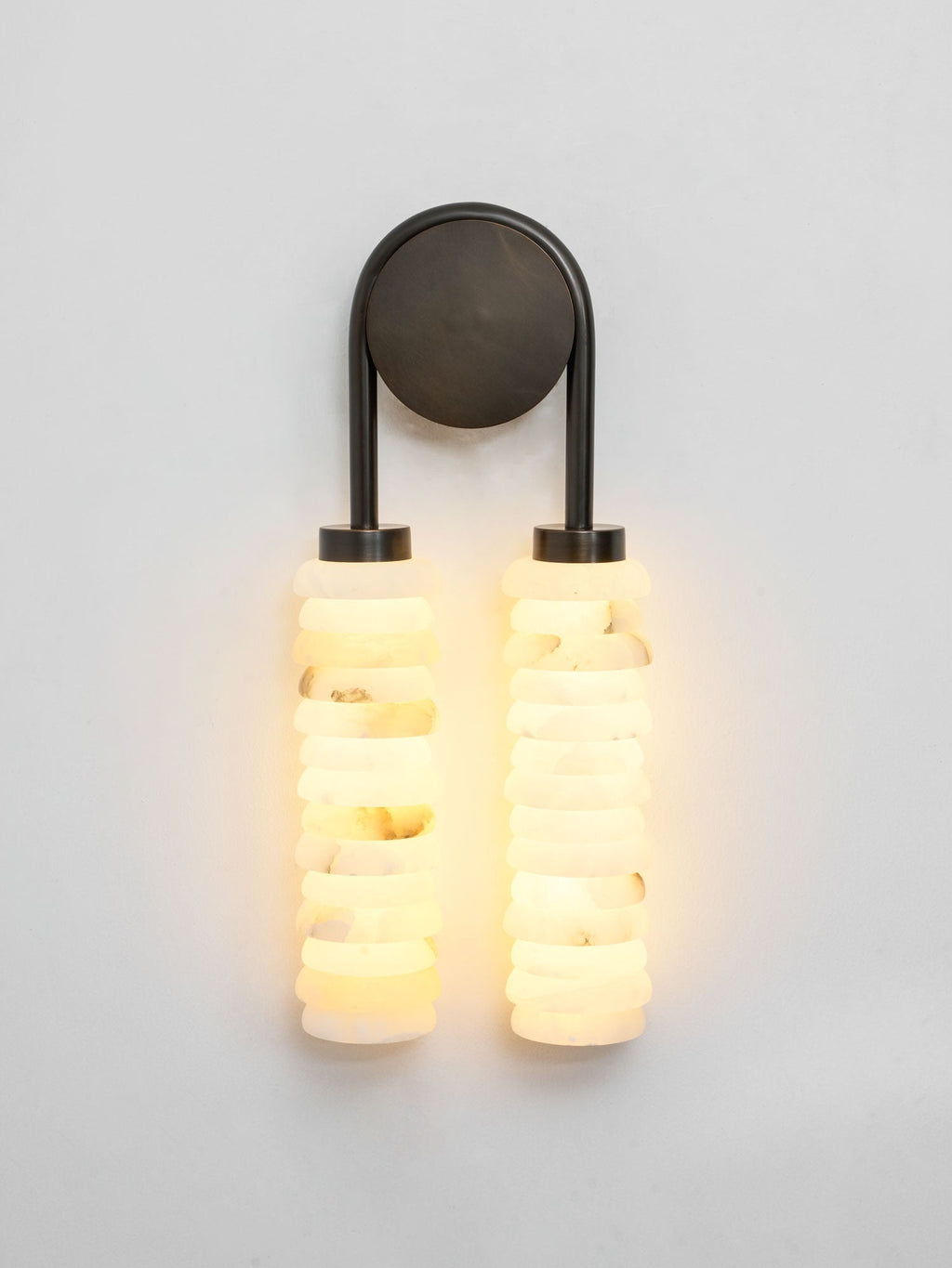 Calla Ribbed Alabaster Wall Light, Hardwired Wall Sconce, detail 66