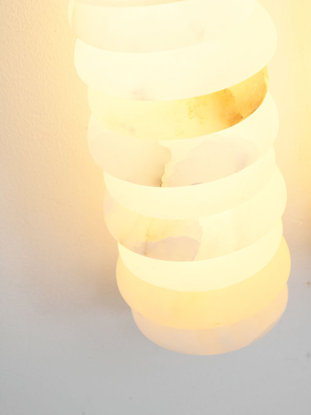 Calla Ribbed Alabaster Wall Light, Hardwired Wall Sconce, detail 62