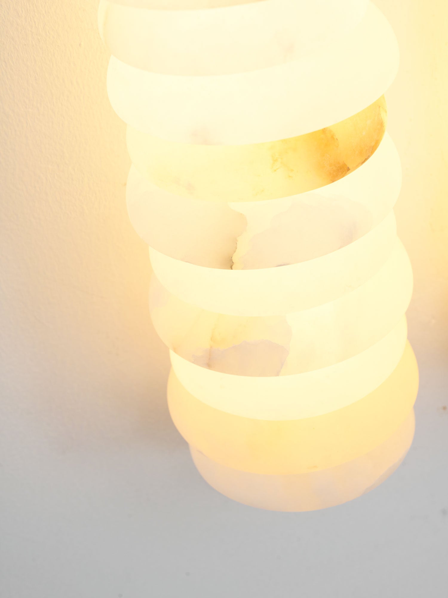 Calla Ribbed Alabaster Wall Light, Hardwired Wall Sconce, detail 62