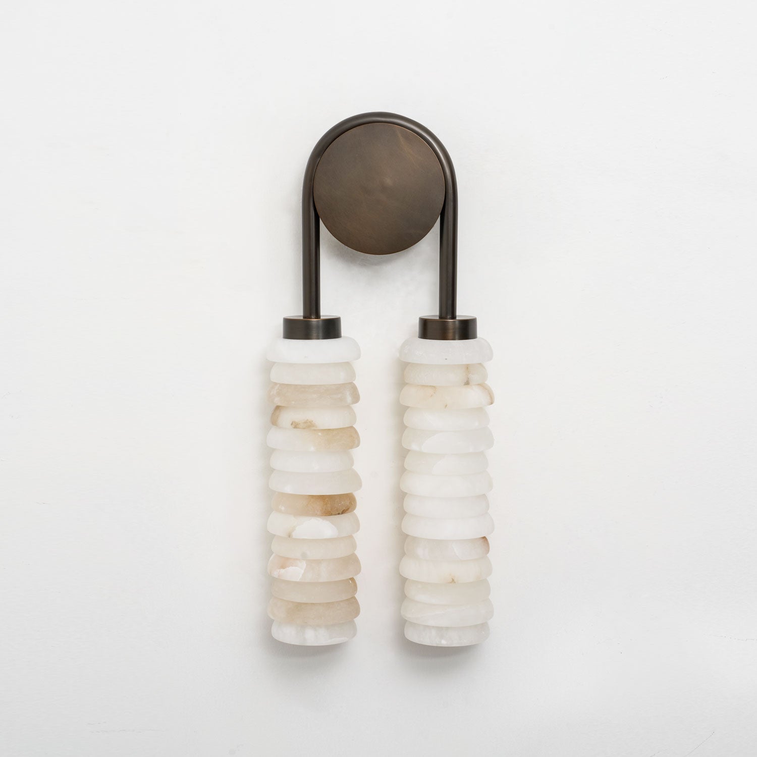 Calla Ribbed Alabaster Wall Light, Hardwired Wall Sconce, detail 67