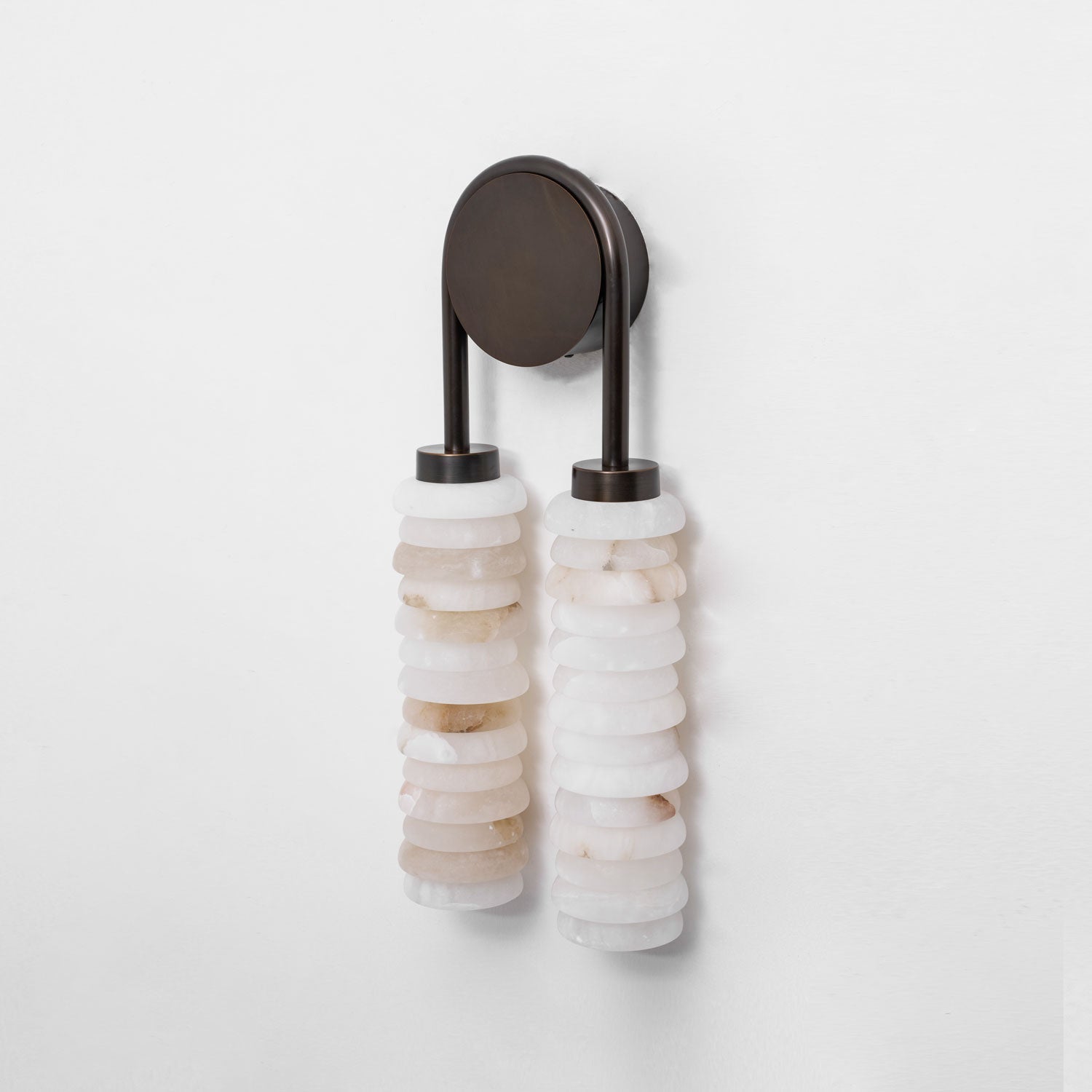 Calla Ribbed Alabaster Wall Light, Hardwired Wall Sconce, detail 63