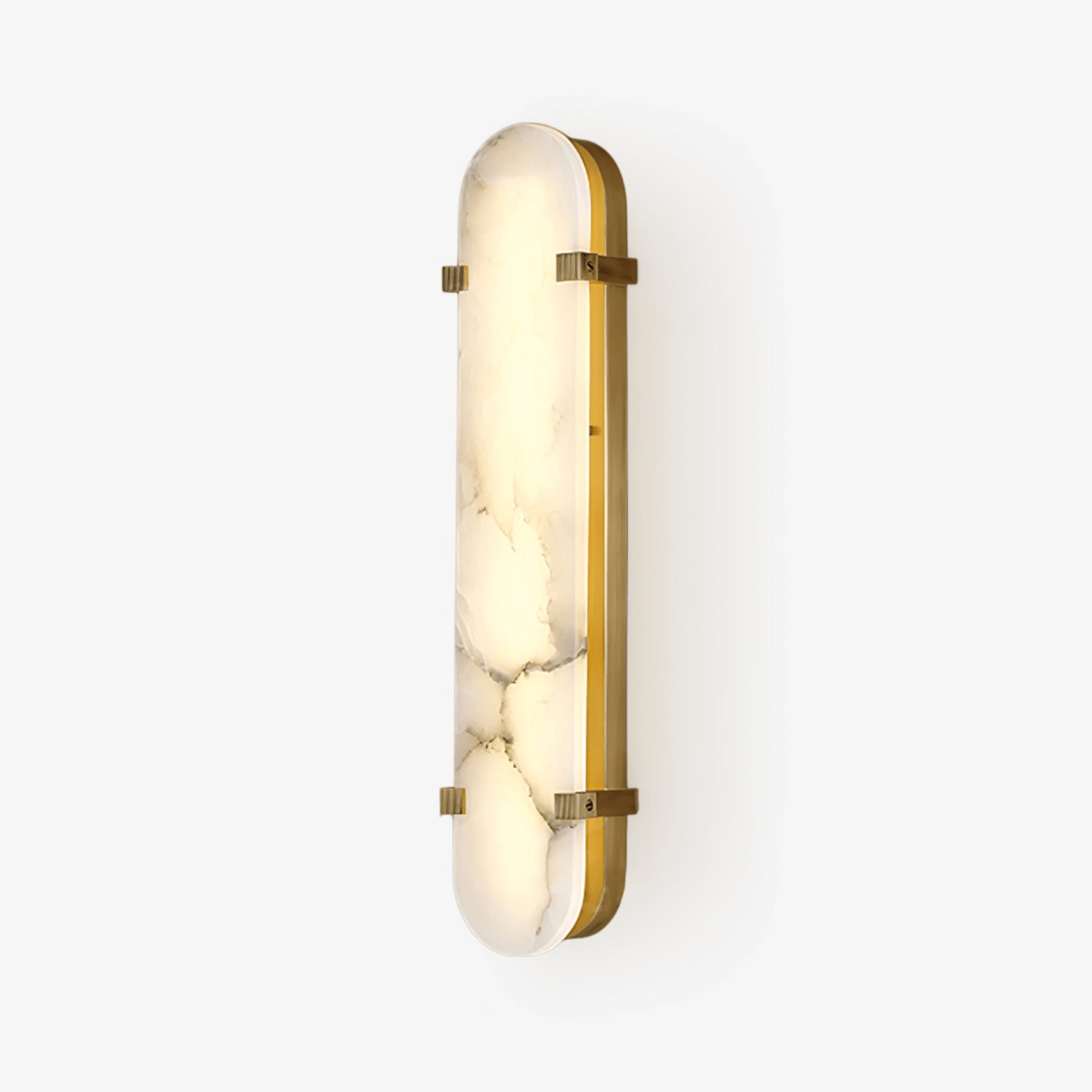 Calla Alabaster Wall Light, Hardwired Wall Sconce, Metal, Dia 12.7cm x H 35cm