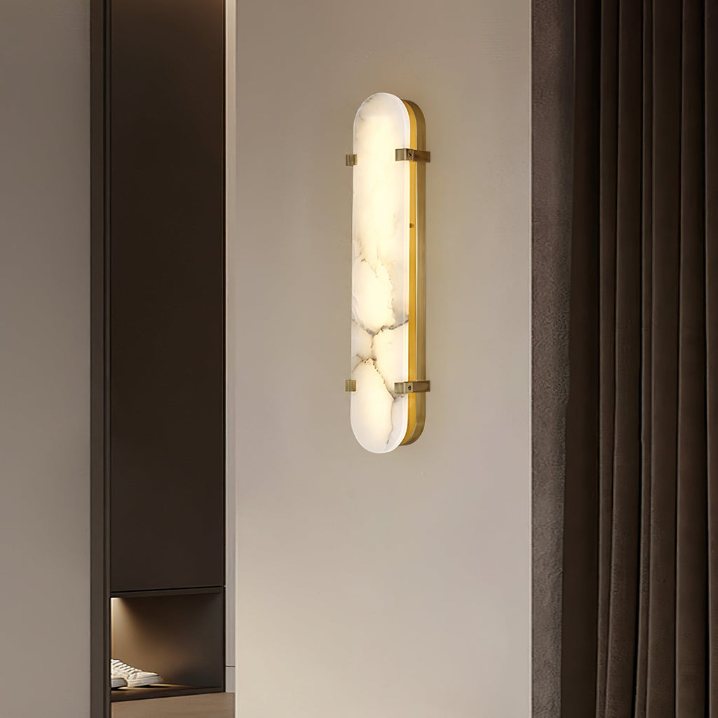 Calla Alabaster Wall Light, Hardwired Wall Sconce, detail 2